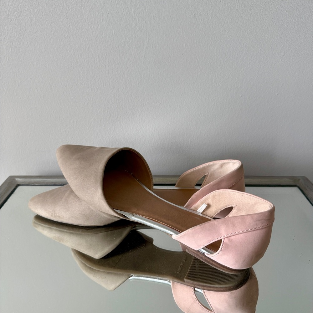 GAP Tan and Pink Flats with Pointed Toe